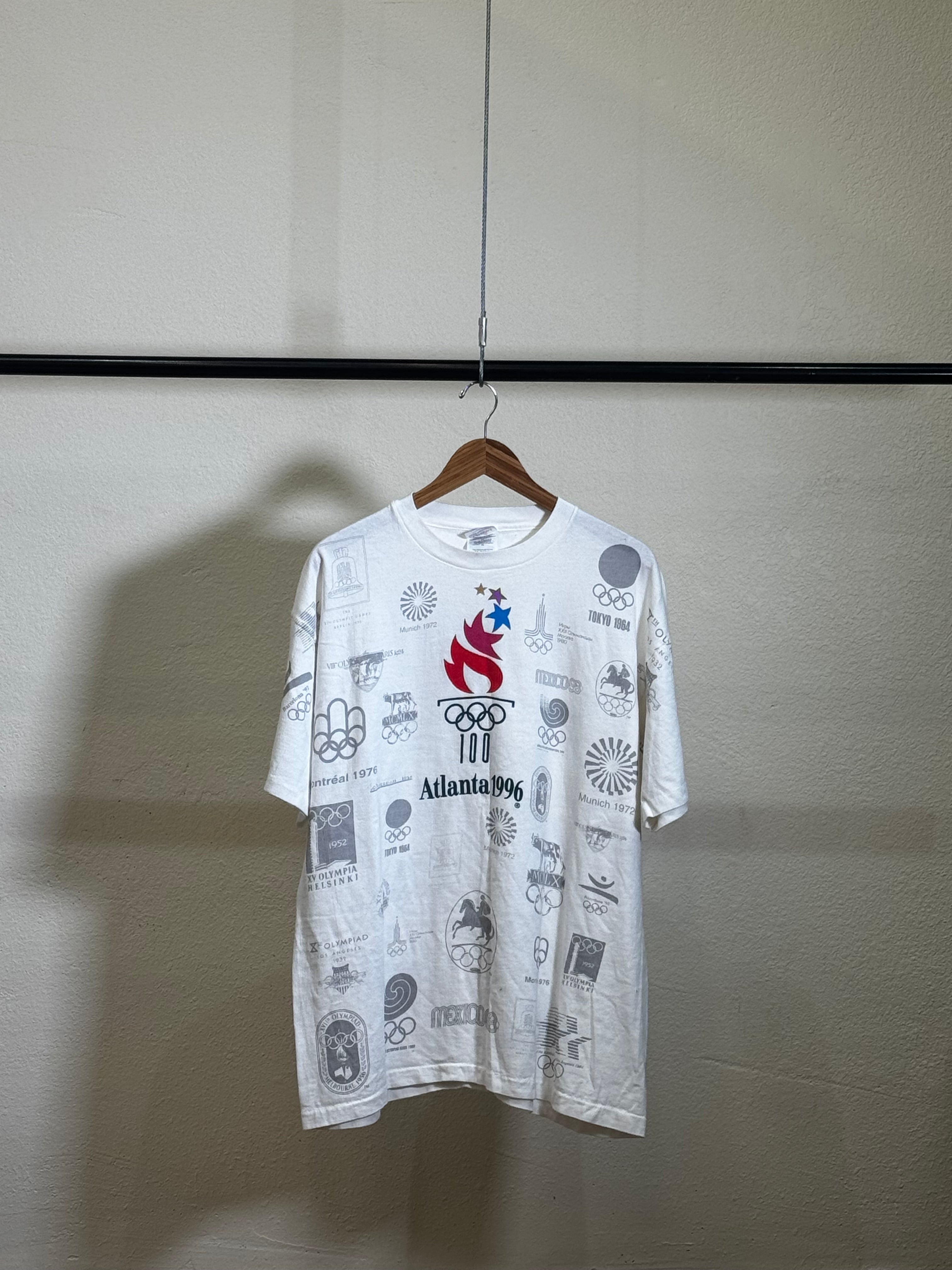 Vintage 1996 Centennial Olympics Tee Depicting Multiple Olympic Games Atlanta