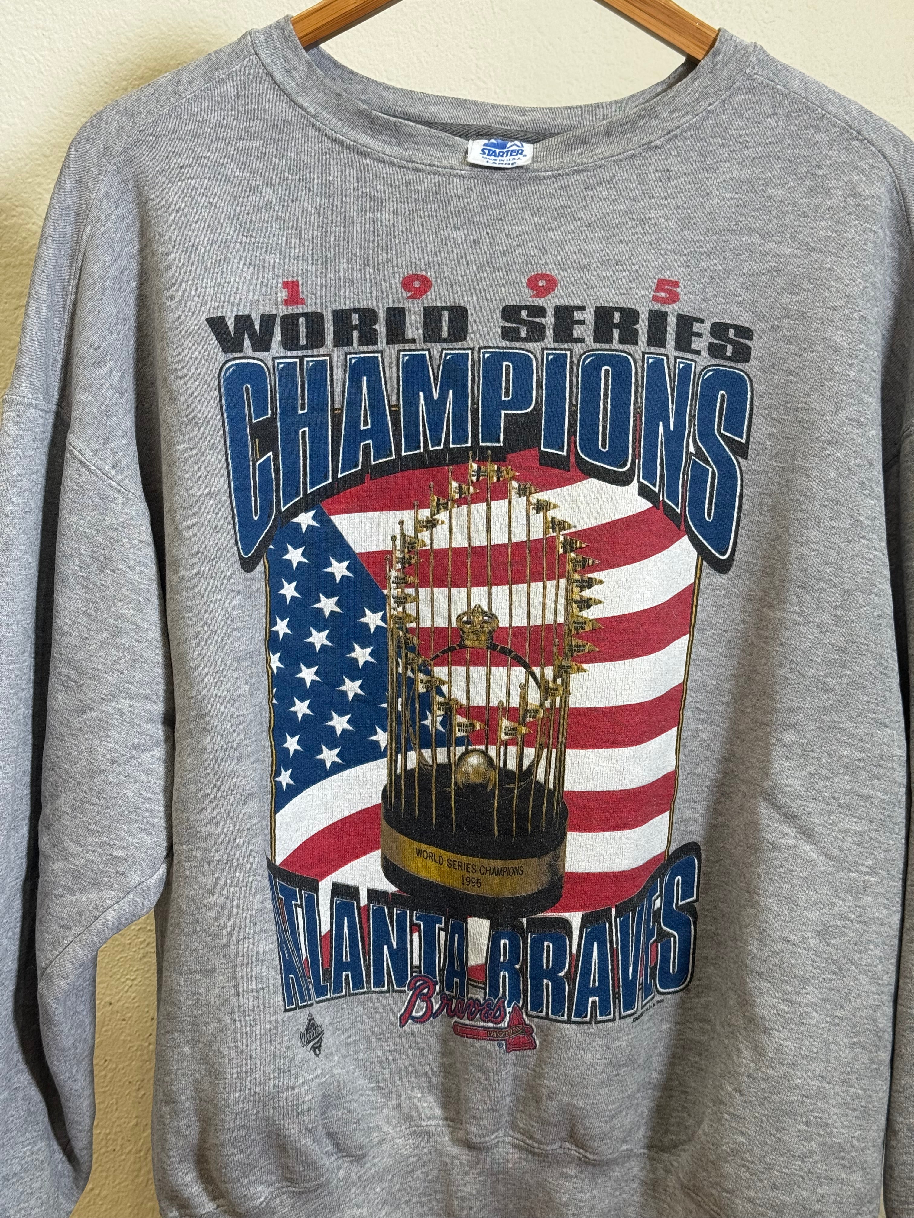 Vintage 1995 MLB Atlanta Braves World Series Champions Starter Sweatshirt