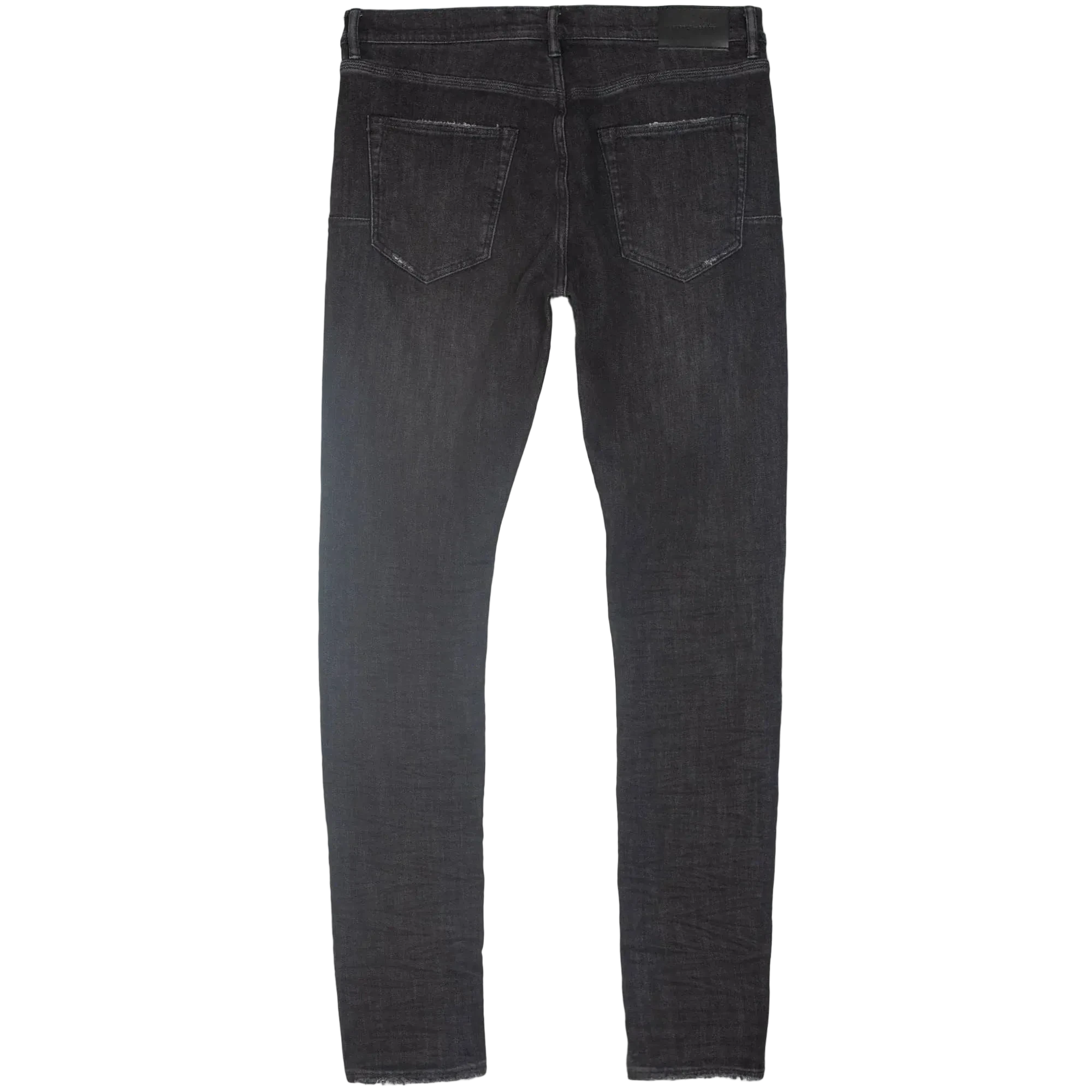 Purple Brand P001 Low Rise Skinny Jean Black Over Spray