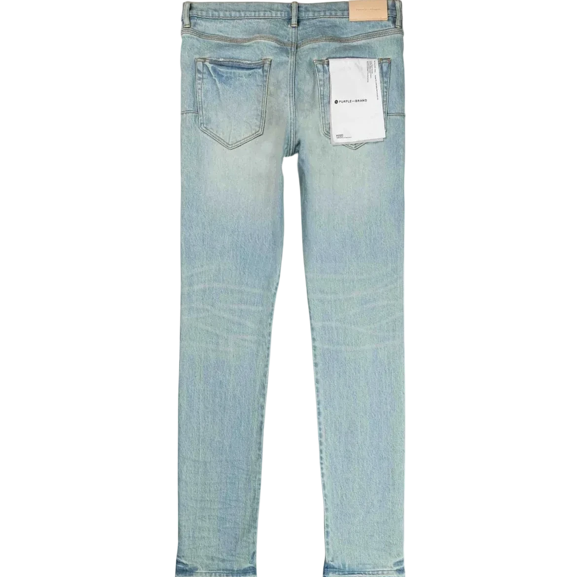 Purple Brand P001 Low Rise Skinny Jean Light Indigo Shadow Inseam
