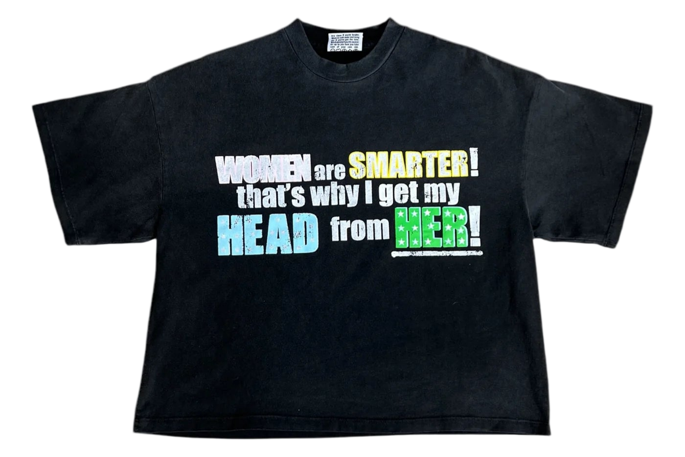 Troubled Humans Head Black Tee