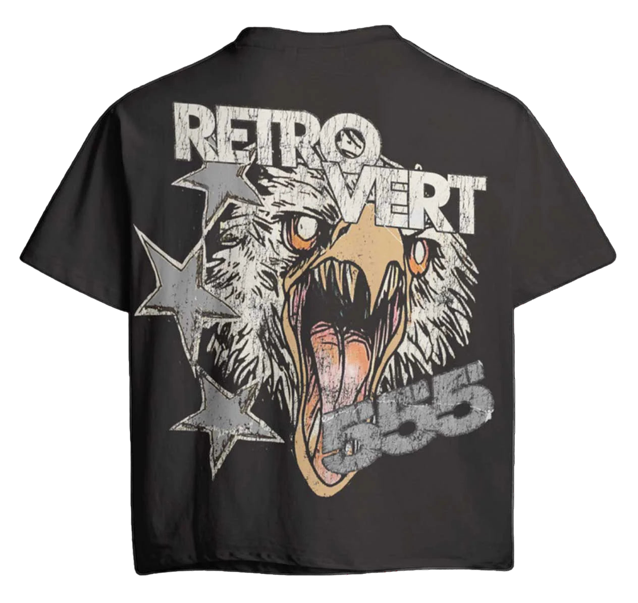 Retrovert Falcon Skull Tee Black/Grey
