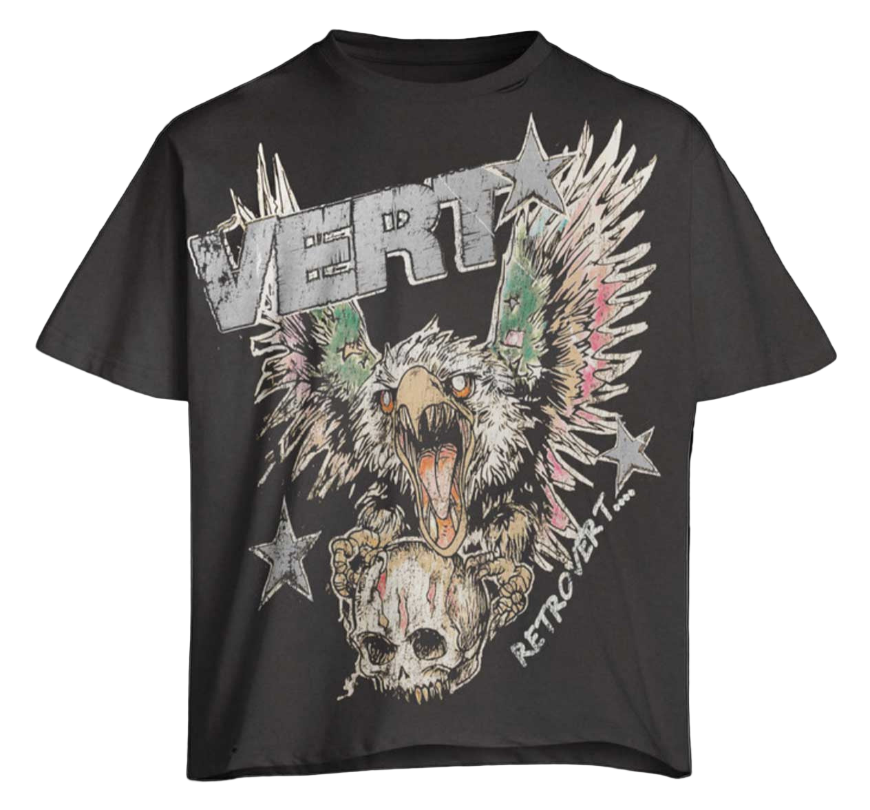Retrovert Falcon Skull Tee Black/Grey