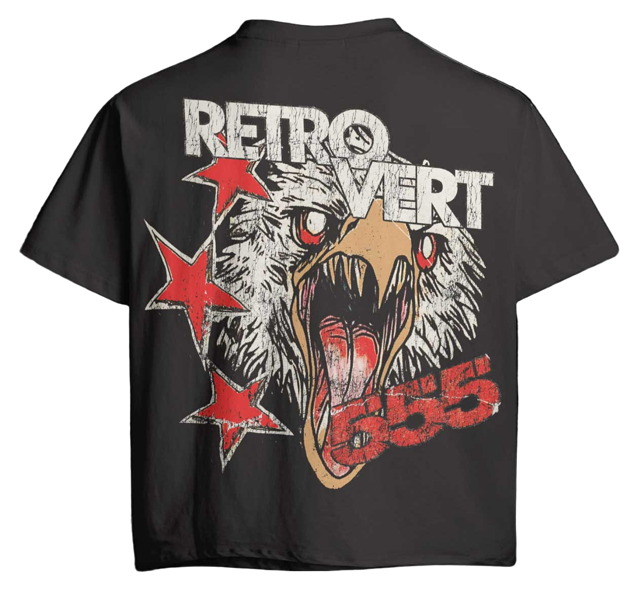 Retrovert Falcon Skull Tee Black/Red