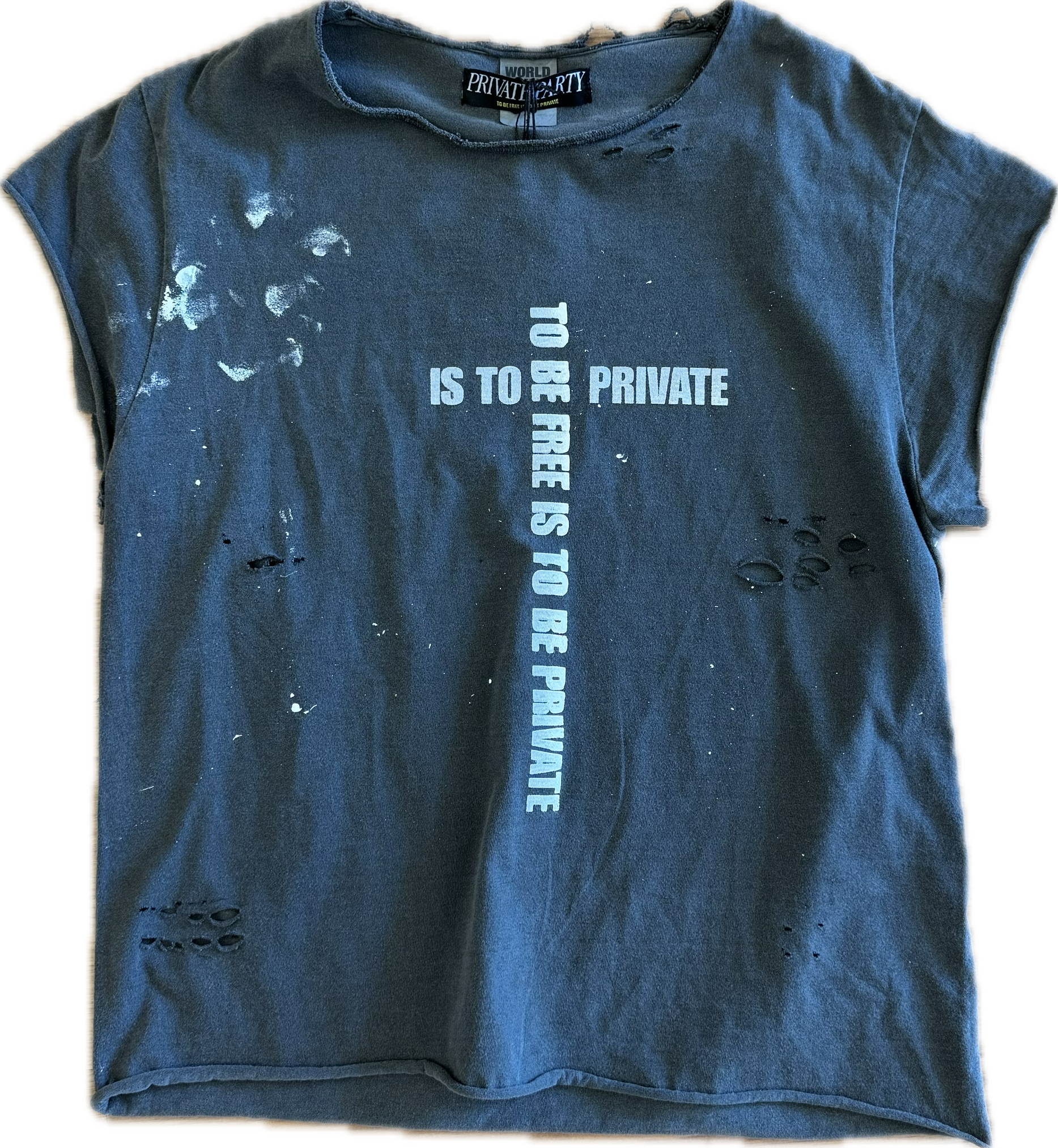 Private Party To Be Free Cut Off Tee Black