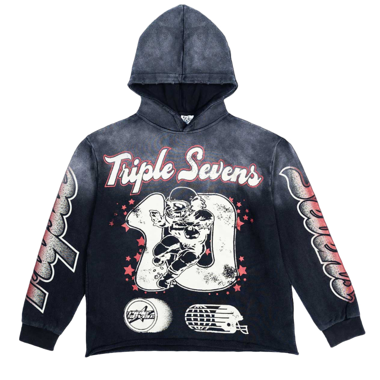 Triple Sevens All Star Hoodie Vintage Black