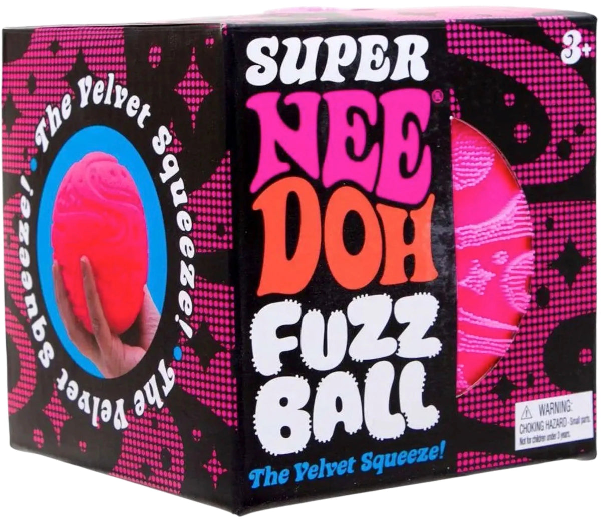 NeeDoh Super Fuzzball Squishy Fidget Toy Pink
