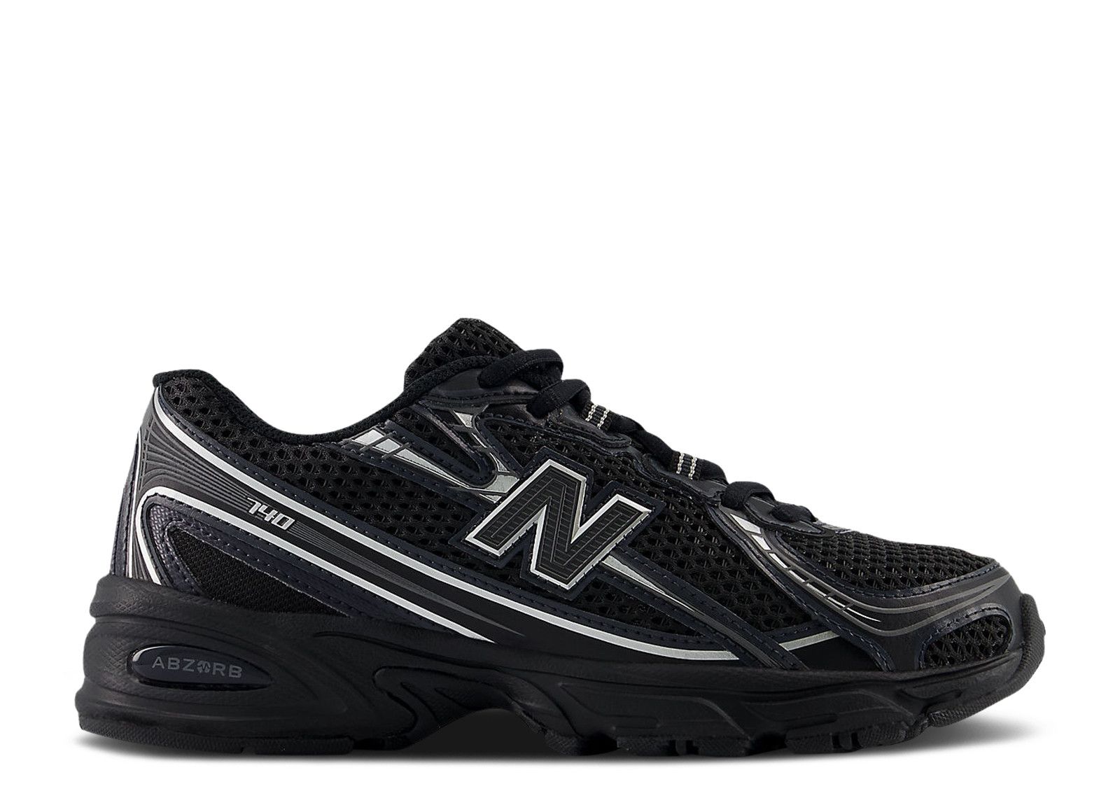 740 Big Kid Black Silver Metallic