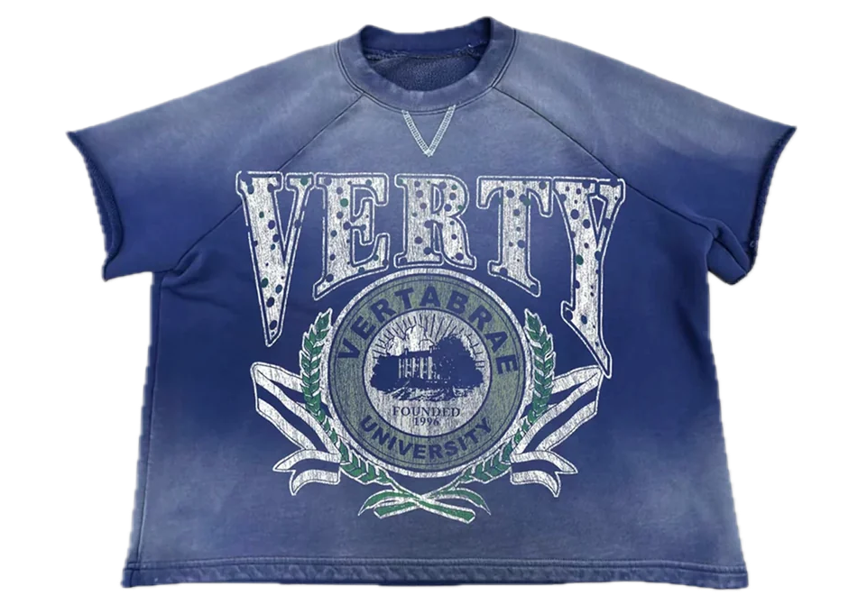 Verty University Crewneck Tee "Blue"