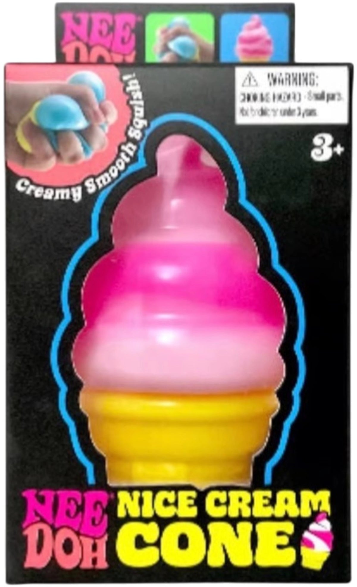 NeeDoh Nice Cream Ice Cream Cone Squishy Fidget Toy Pink
