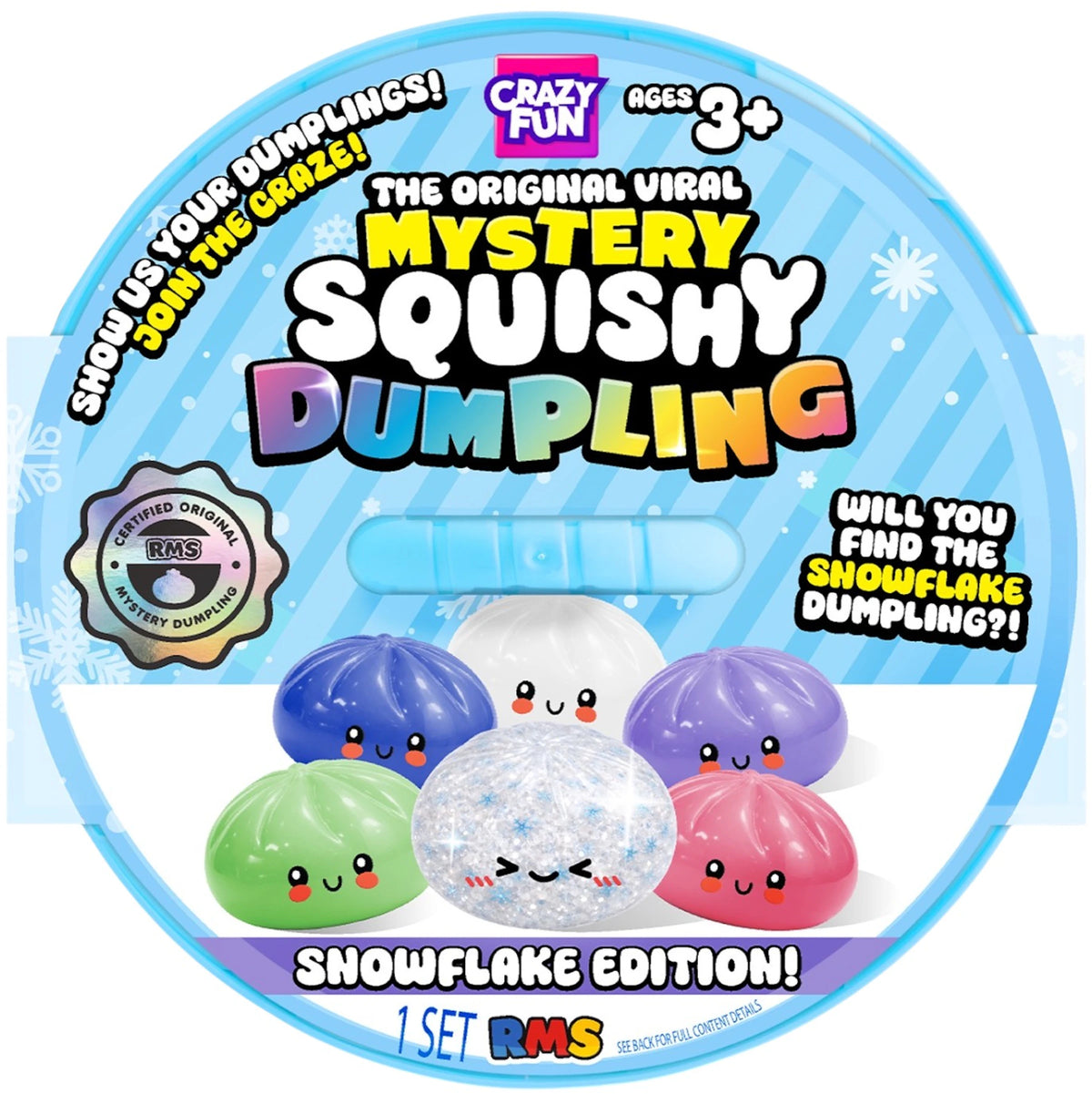 Squishy Bun The Original Mystery Squishy Dumpling (Snowflake Edition) Blind Box