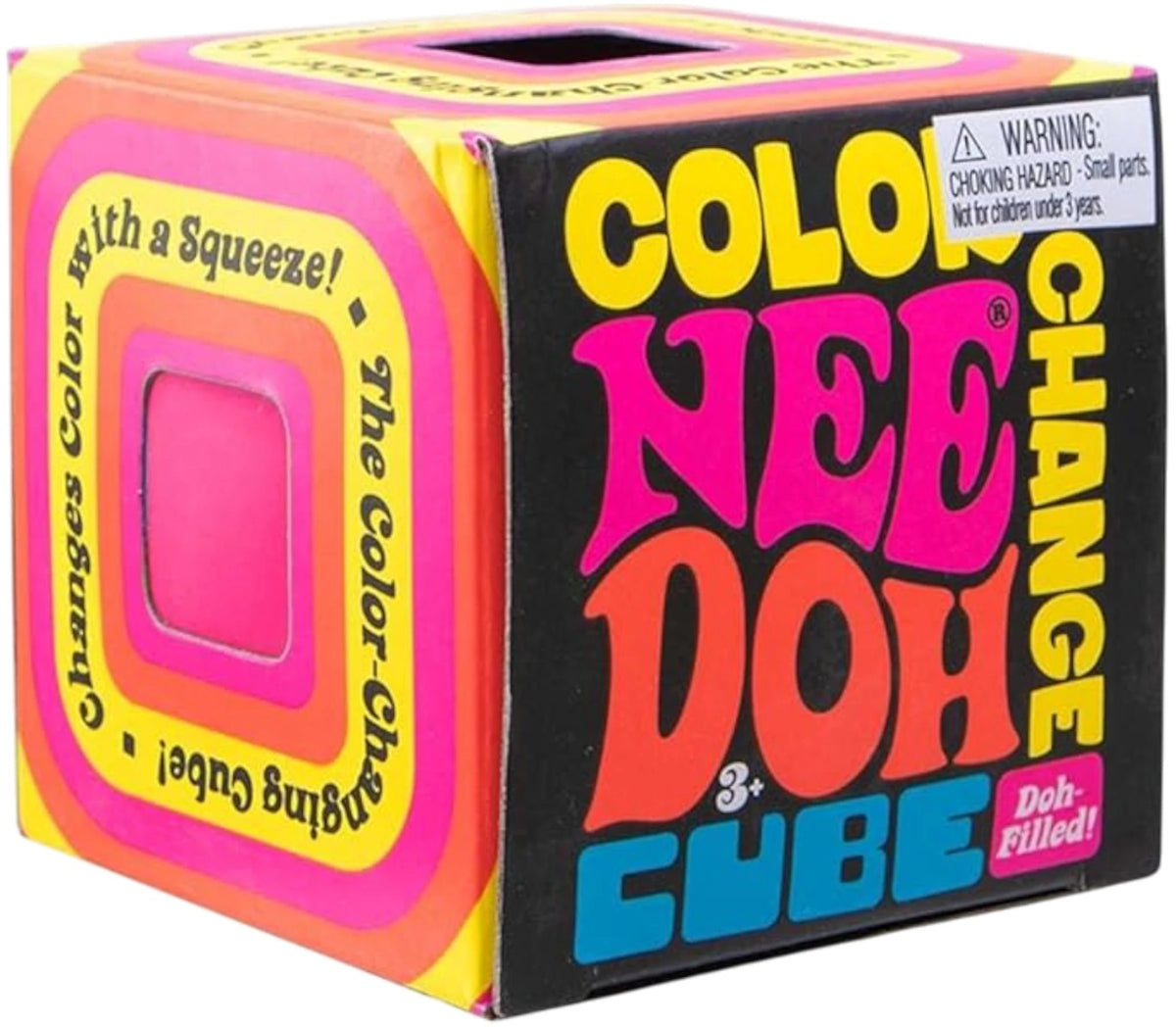 NeeDoh Color Change Cube Sensory Squeeze Toy Pink