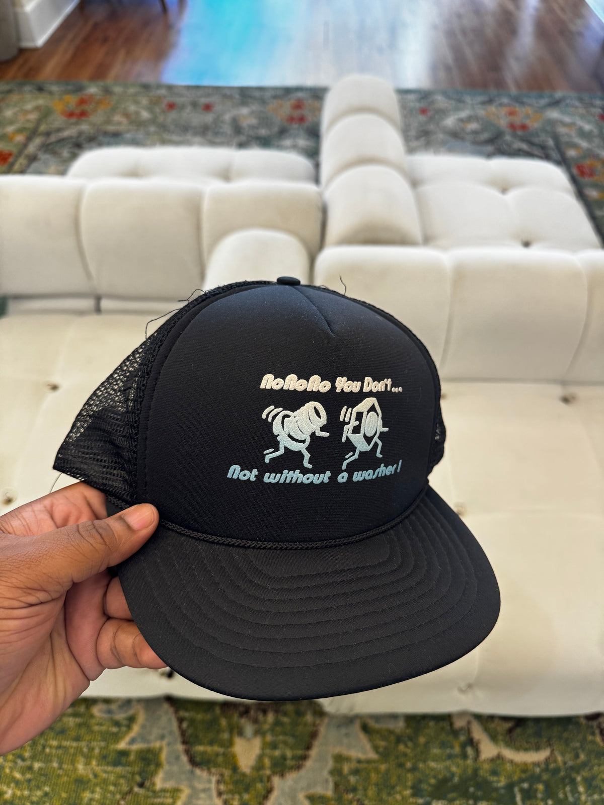 Nuts and Bolts "No No No You Dont Not Without A Washer" Vintage Hat