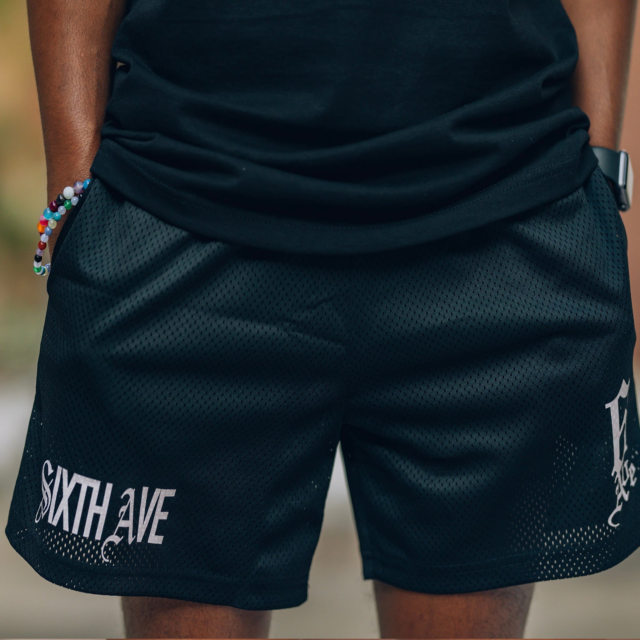 Sixth Ave Mesh Shorts Black