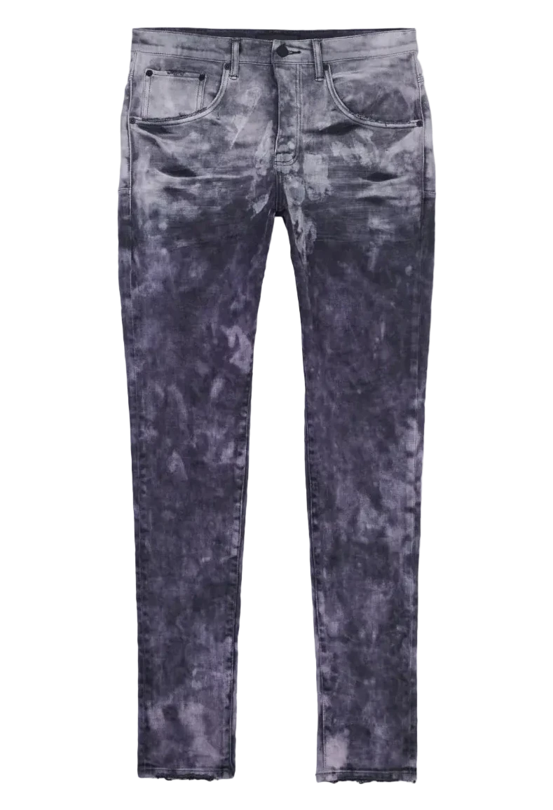 Purple Brand P002 Mid Rise Slim Jean Lavender Tint Black Fade