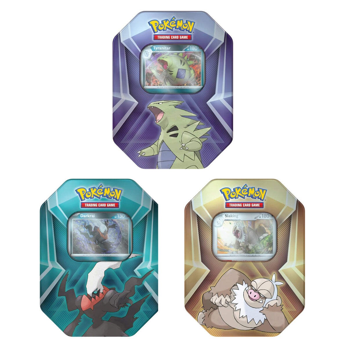 Pokemon TCG: Triple Whammy Tins (Sloking, Tyranitar, Darkrai), 1 Tin