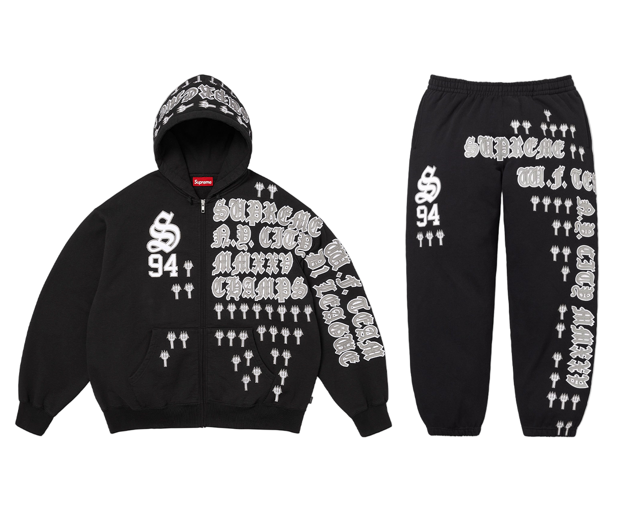 Supreme League Champs Sweatsuit Black