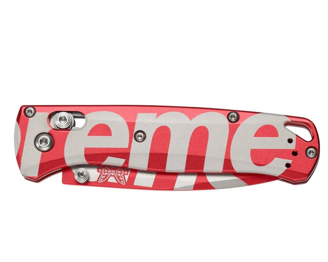 Supreme Benchmade Bug Out Knife Red