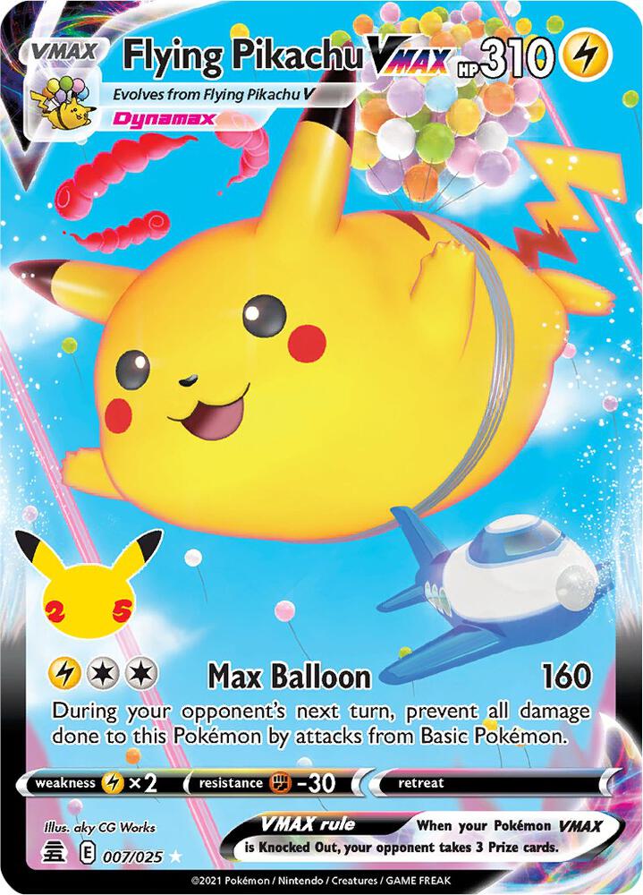 Flying Pikachu VMAX - 007/025 - Celebrations (CLB)