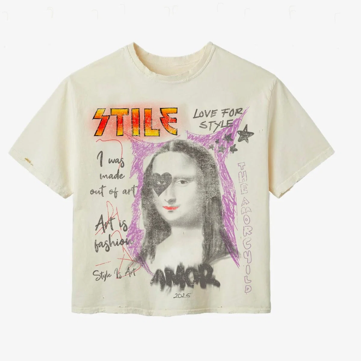 Stile De Amor Cream Mona Lisa Tee