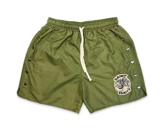 Saint Vanity Nylon Shorts Green