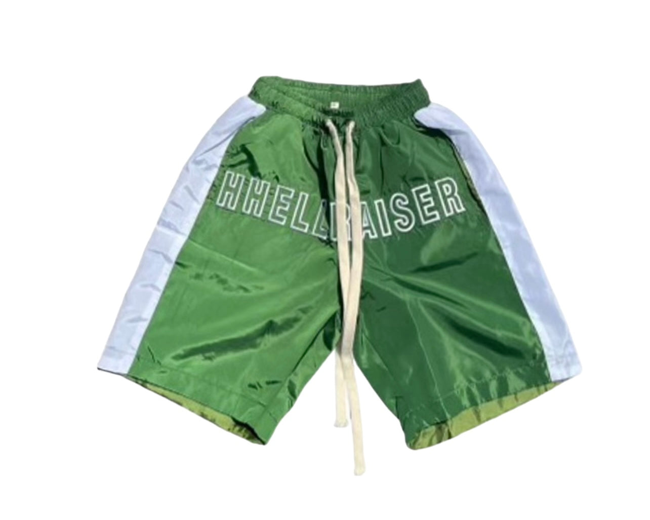 Hellraiser Green White Nylon Shorts