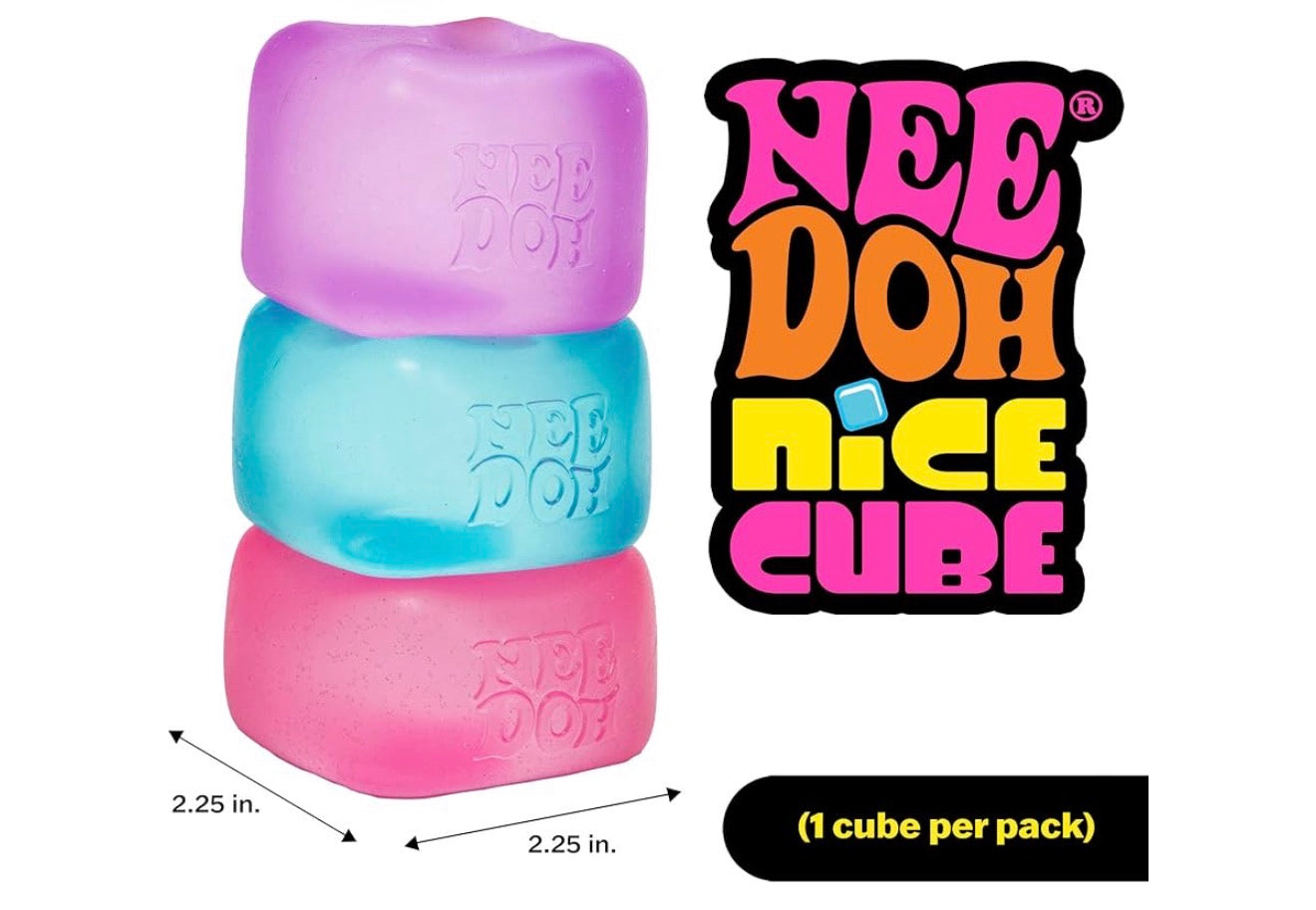 NeeDoh Nice Cube - Satisfying Square Shaped Sensory Toy Colors May Vary