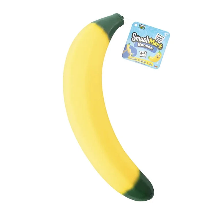 Crazy Fun Smush Mart Banana Squishy Stress Toy