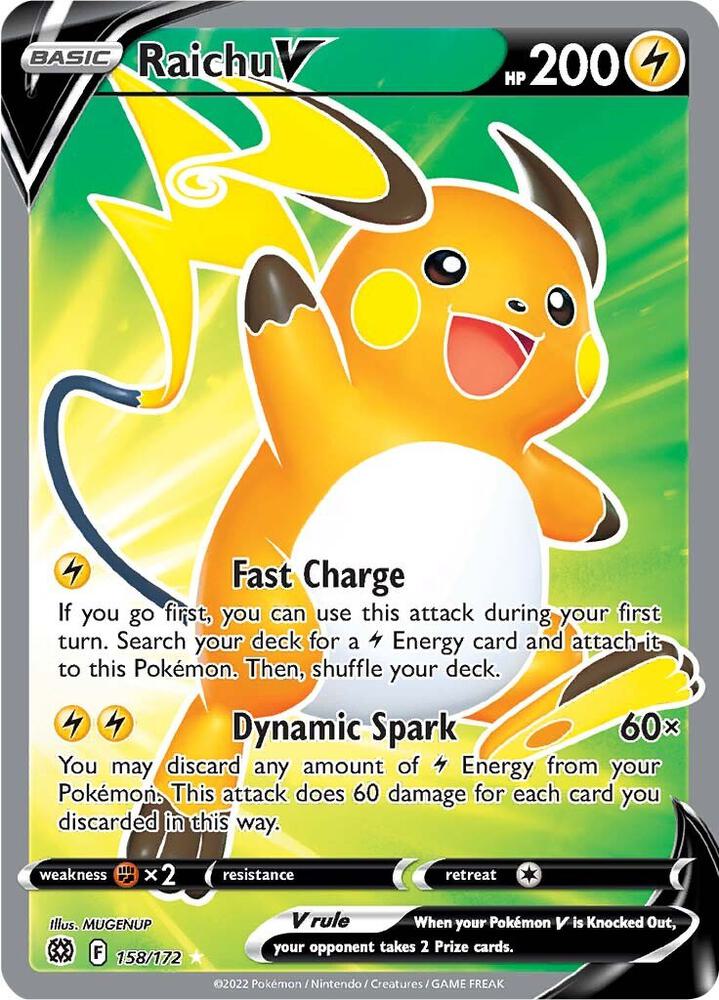 Raichu V (Full Art) - 158/172 - SWSH09: Brilliant Stars (SWSH09