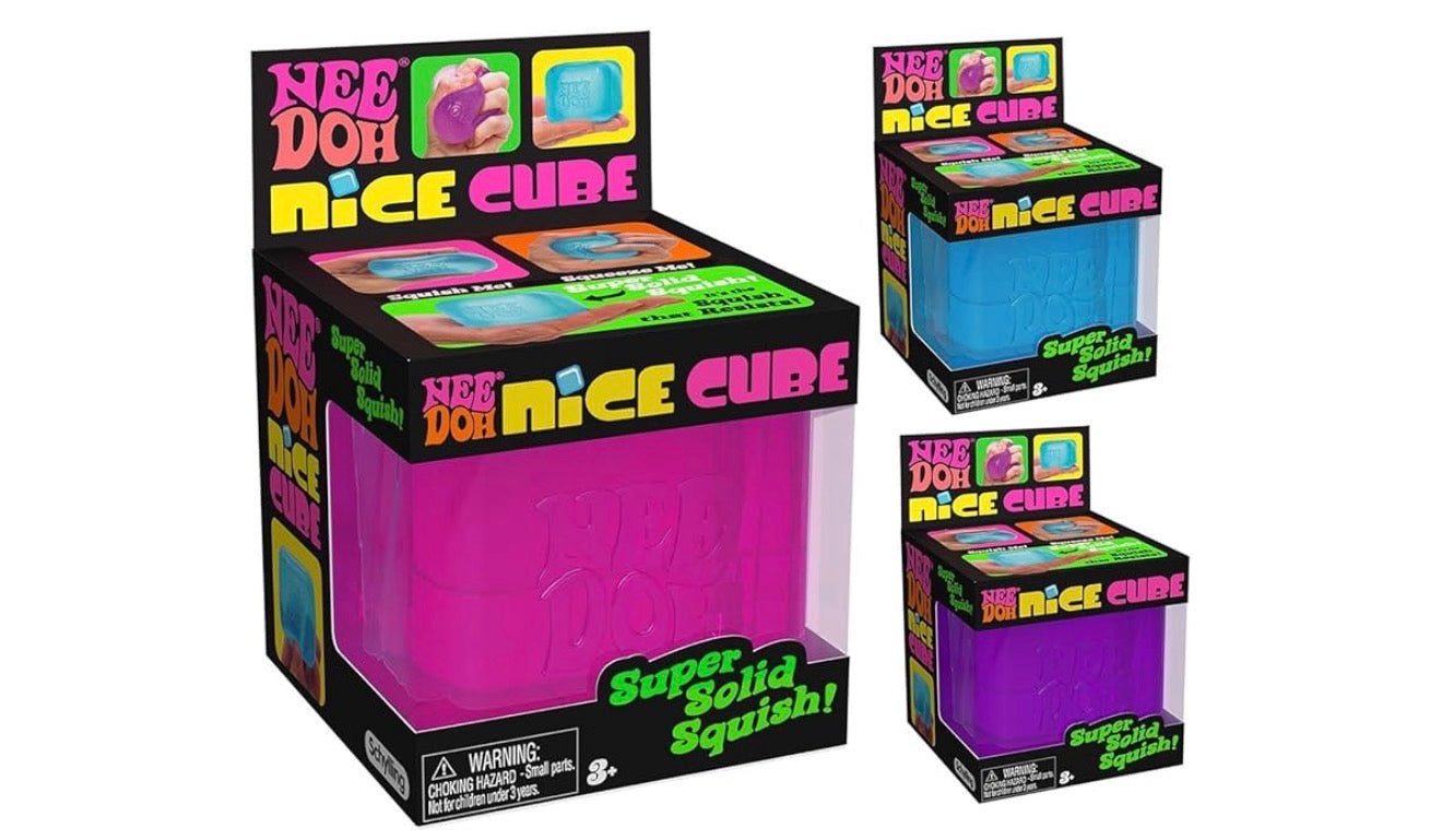 NeeDoh Nice Cube - Satisfying Square Shaped Sensory Toy Colors May Vary