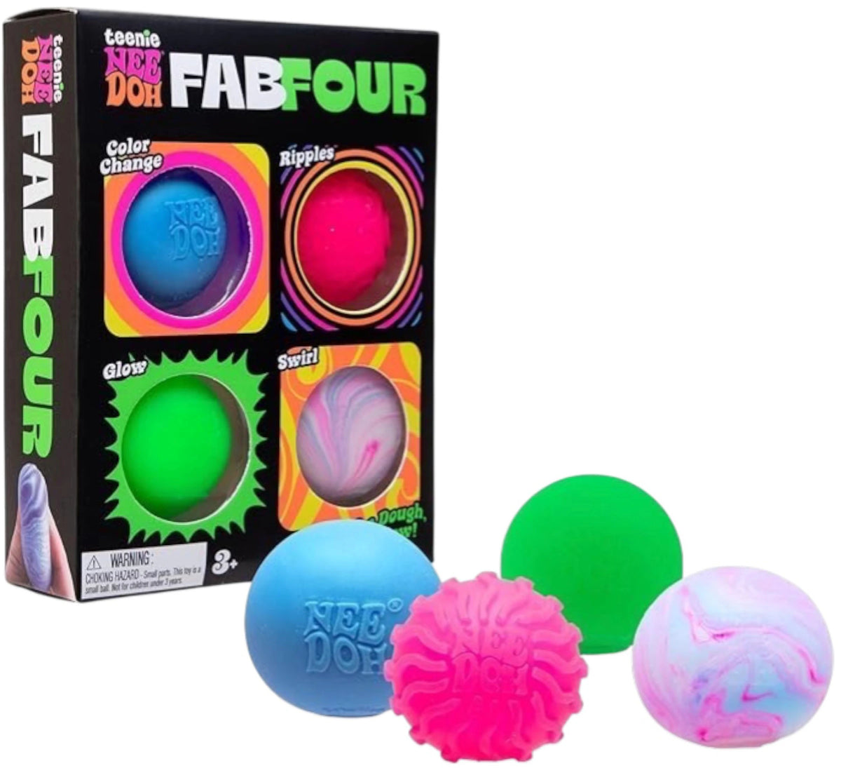 NeeDoh Teenie Fab Four Squishy Fidget Toy Set of 4 Mullticolor