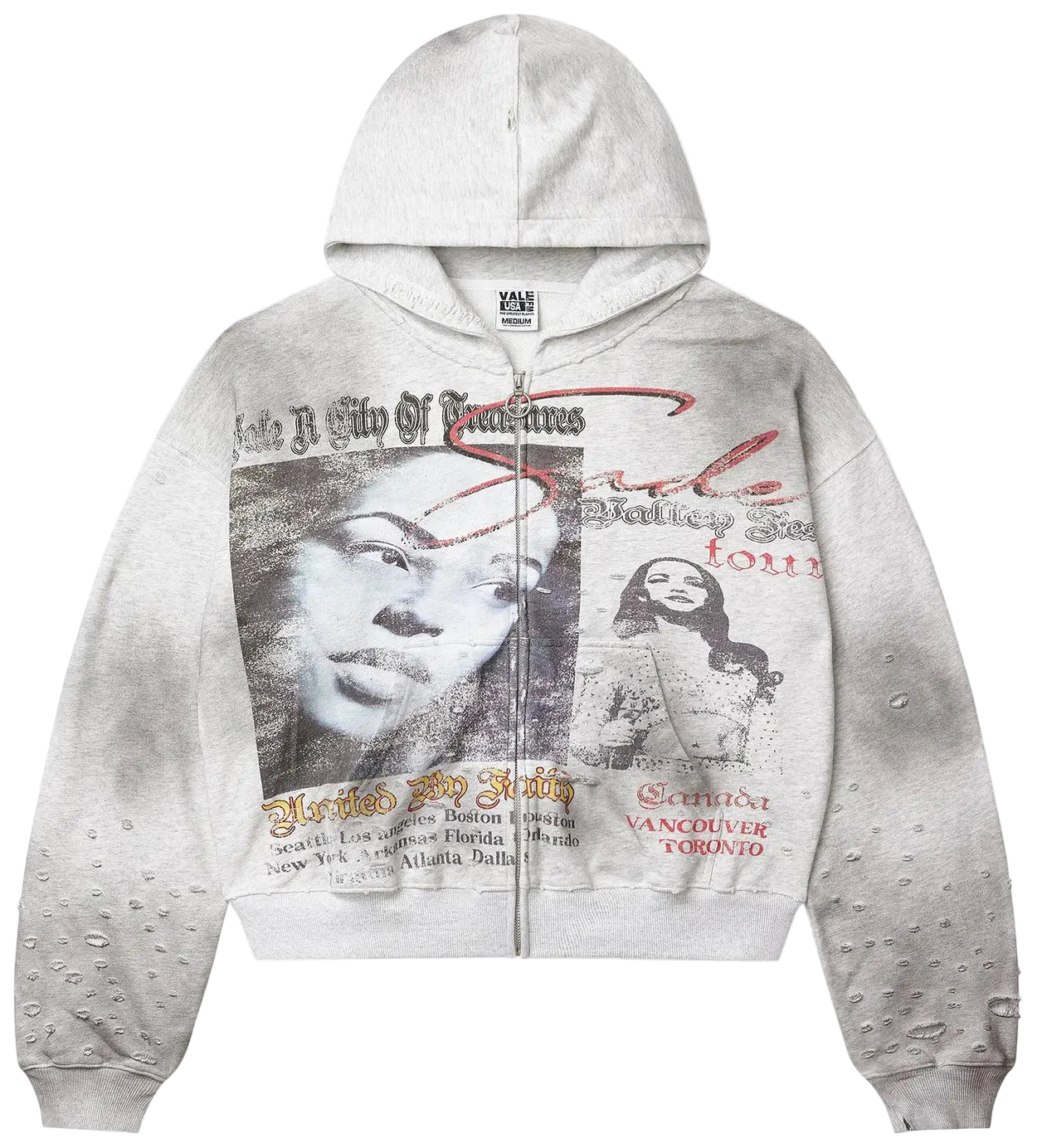 Vale Forever Valley Fest Zip Up Hoodie Grey