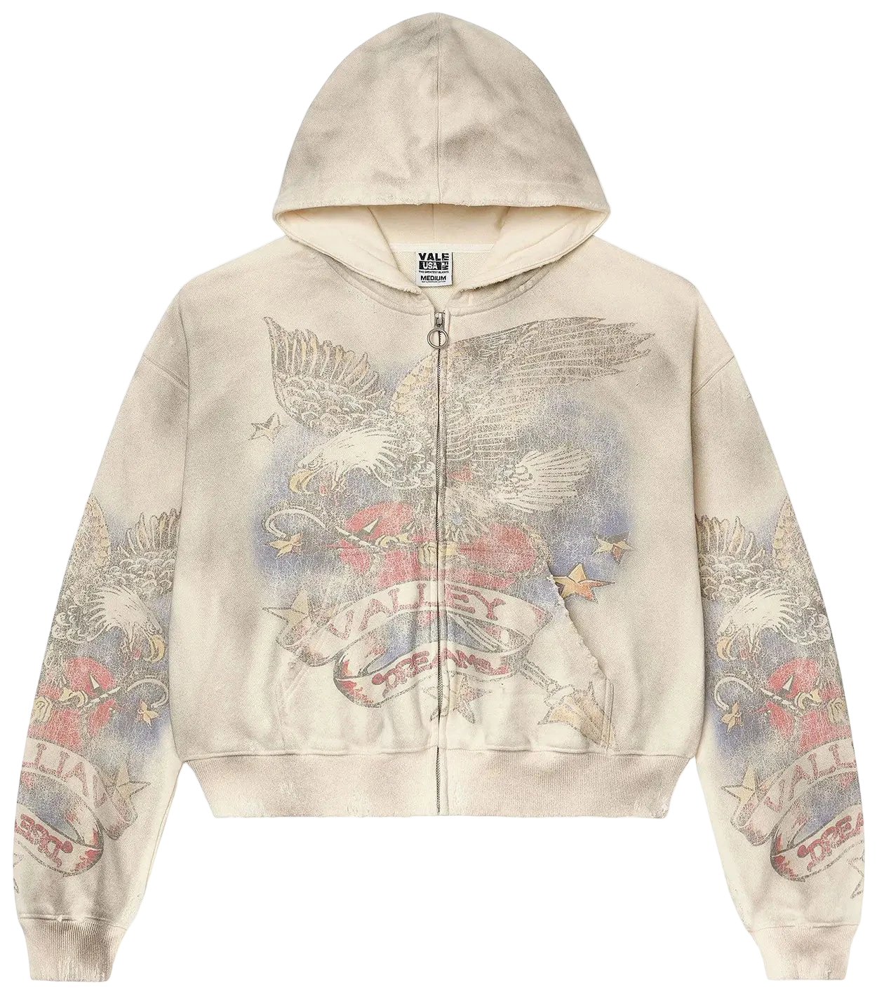 Vale Forever Nostalgia Zip Up Tattered/Cream