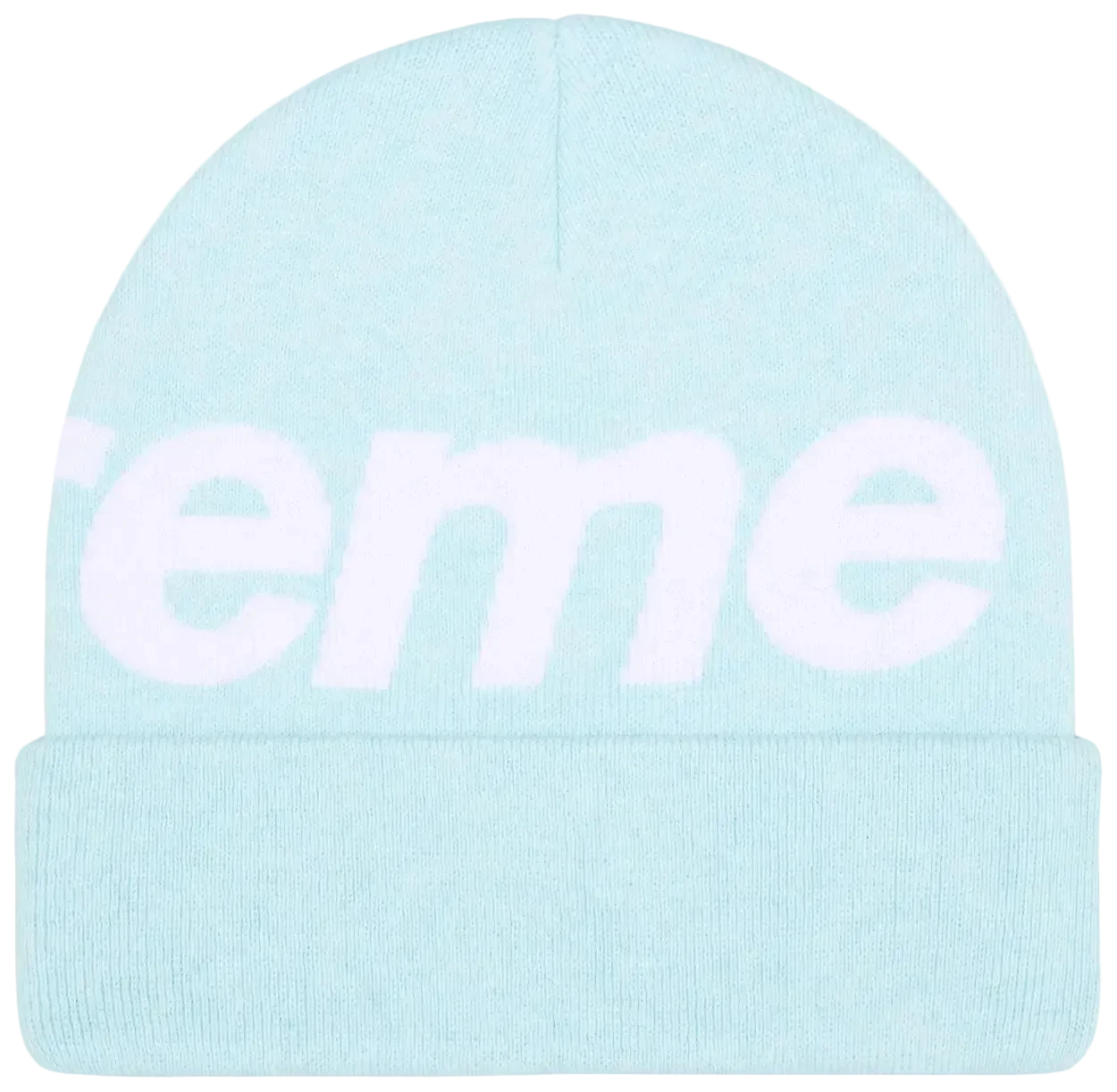 Supreme Big Logo Beanie (FW25) Light Blue
