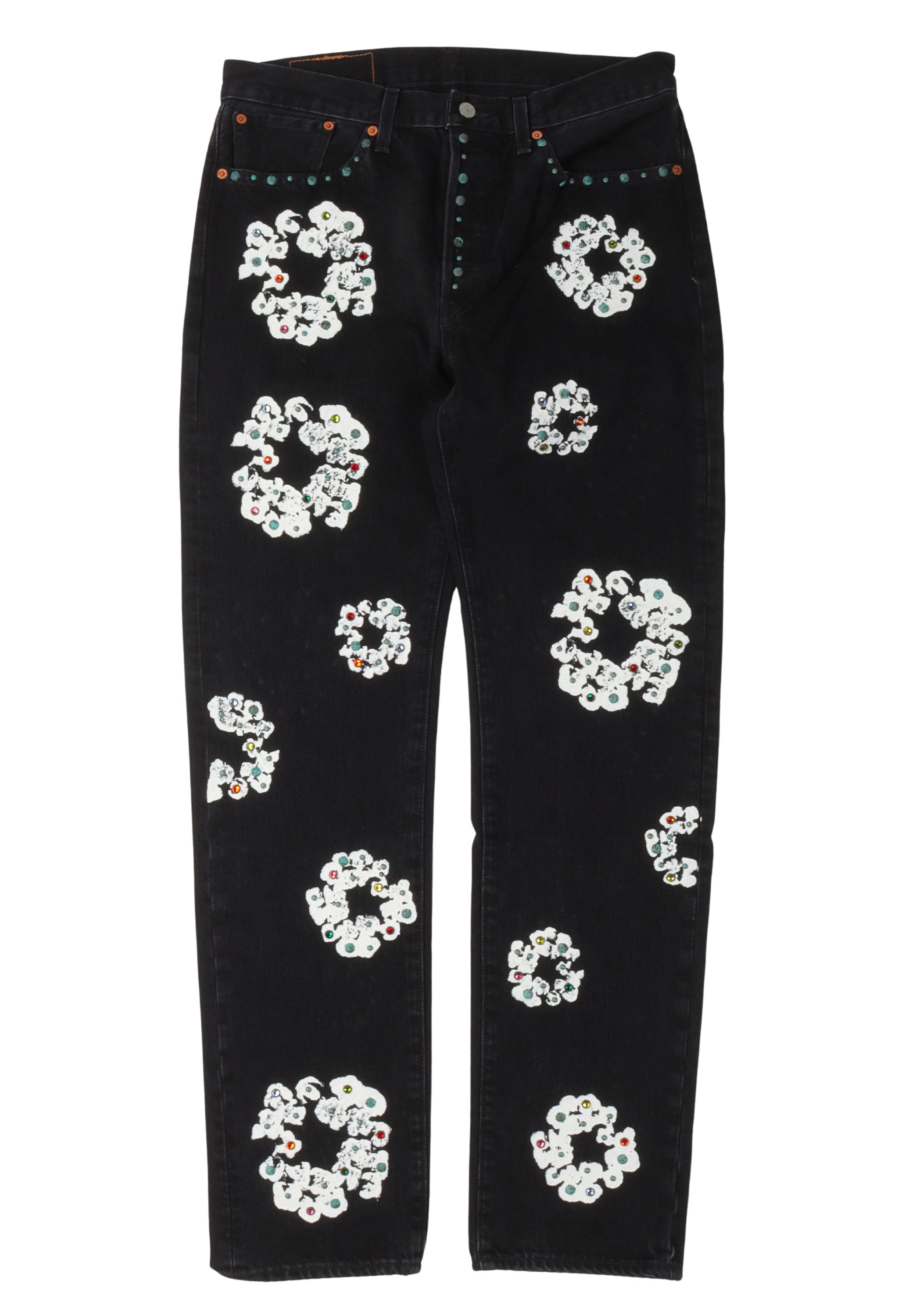 Denim Tears x Levis 501 Cotton Rhinestone Wreath Jeans (Preowned)