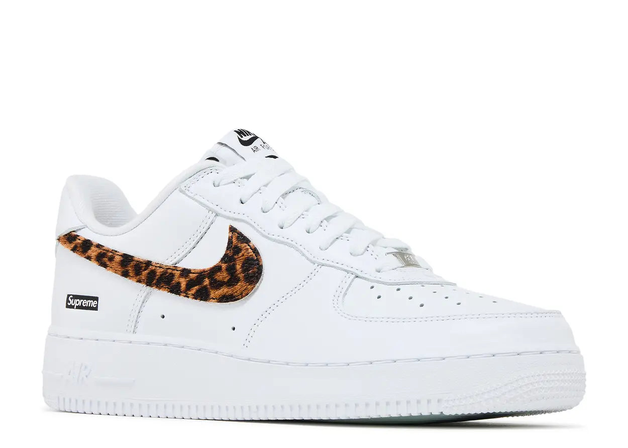 Supreme x GOODENOUGH x Air Force 1 Low White Cheetah Print