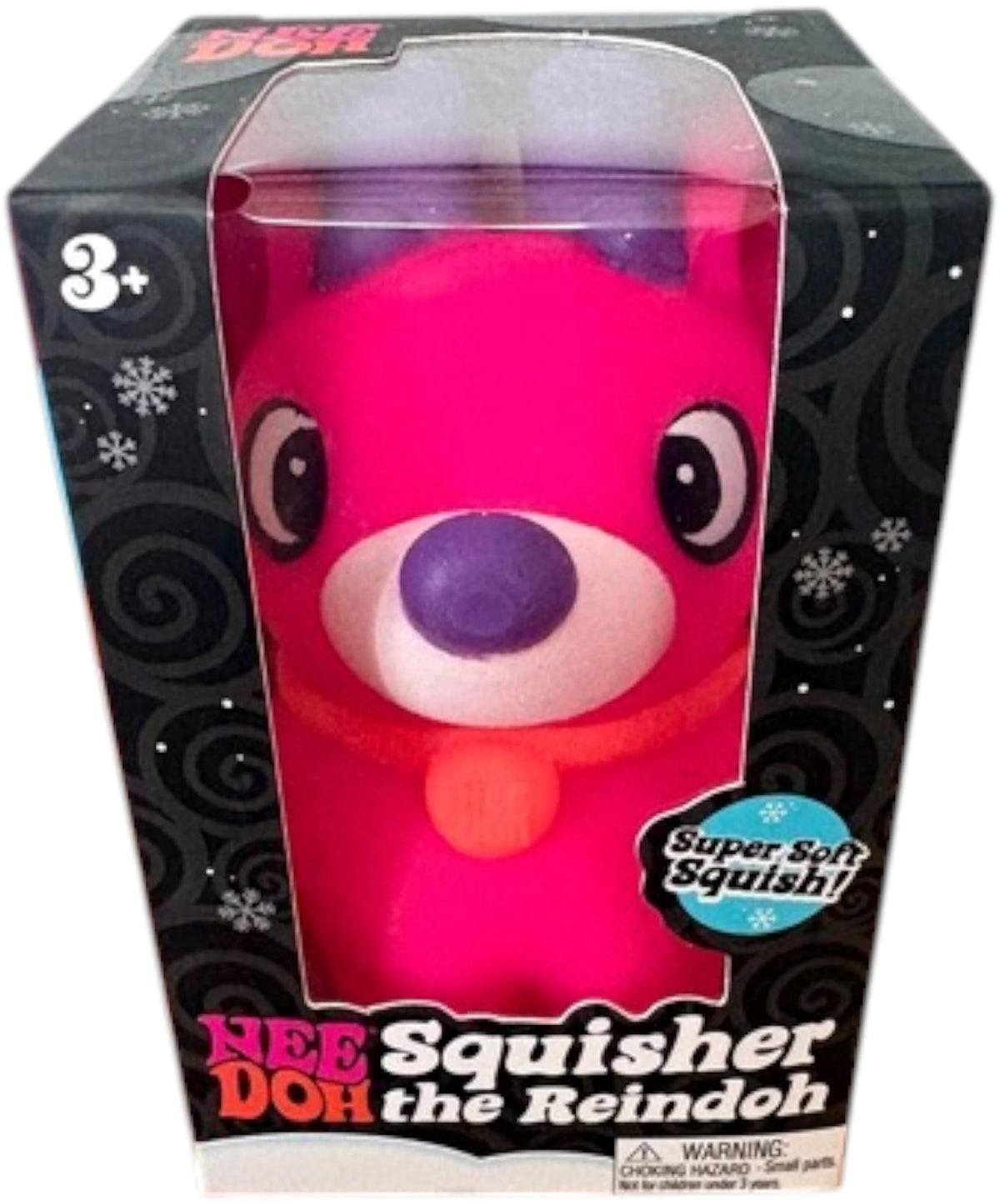 NeeDoh Squisher the Reindeer Squishy Fidget Toy Pink