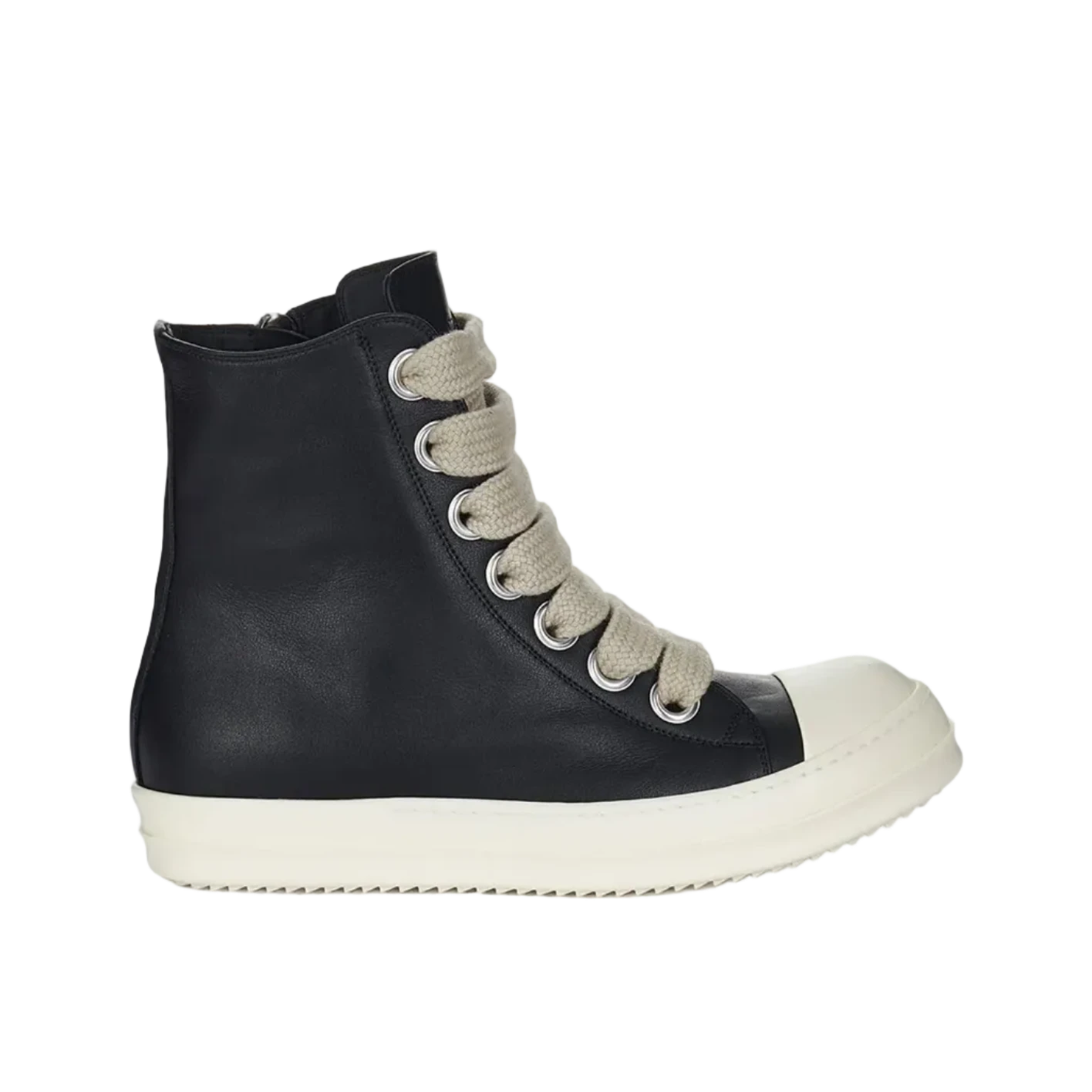Rick Owens Womens Jumbo Laced Low Black Milk