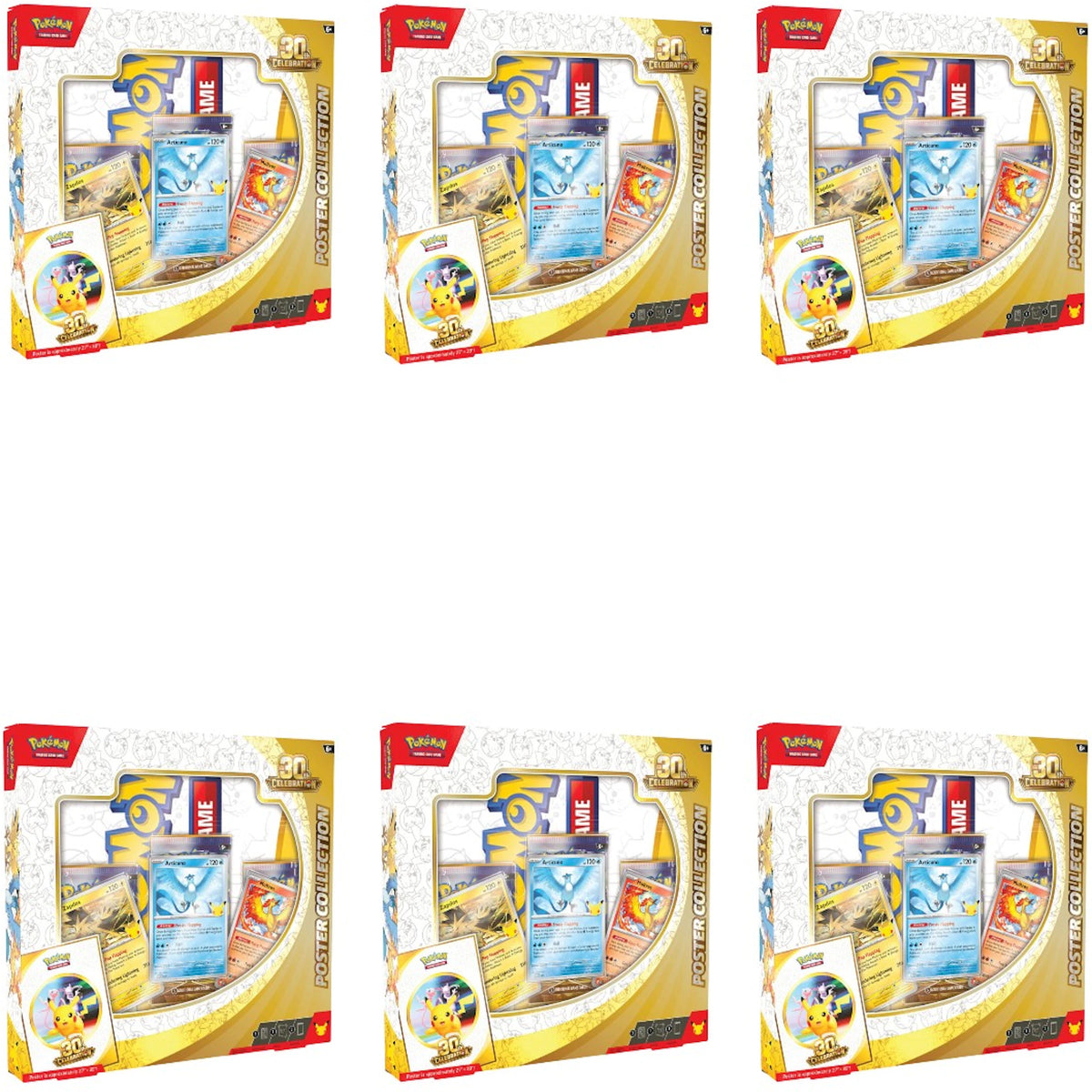 2026 Pokémon Mega Evolution 30th Celebration Poster Collection 6x Lot SEALED