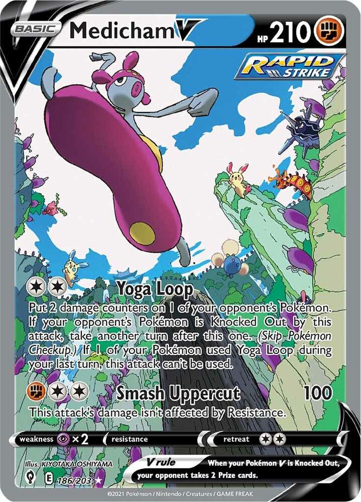 Medicham V (Alternate Full Art) - 186/203 - SWSH07: Evolving Skies (SWSH07)