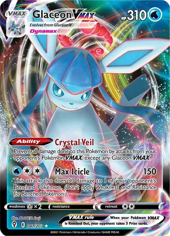 Glaceon VMAX - 041/203 - SWSH07: Evolving Skies (SWSH07)