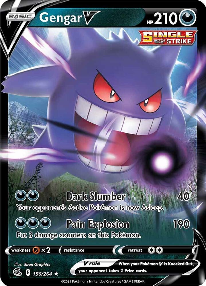 Gengar V - 156/264 - SWSH08: Fusion Strike (SWSH08)