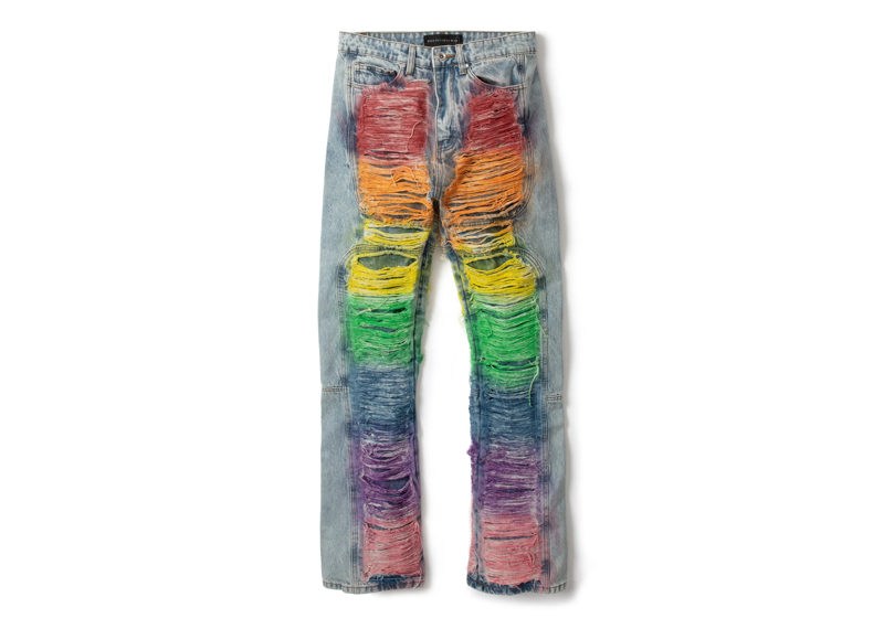 Who Decides War Roygbiv Distressed Signature Denim