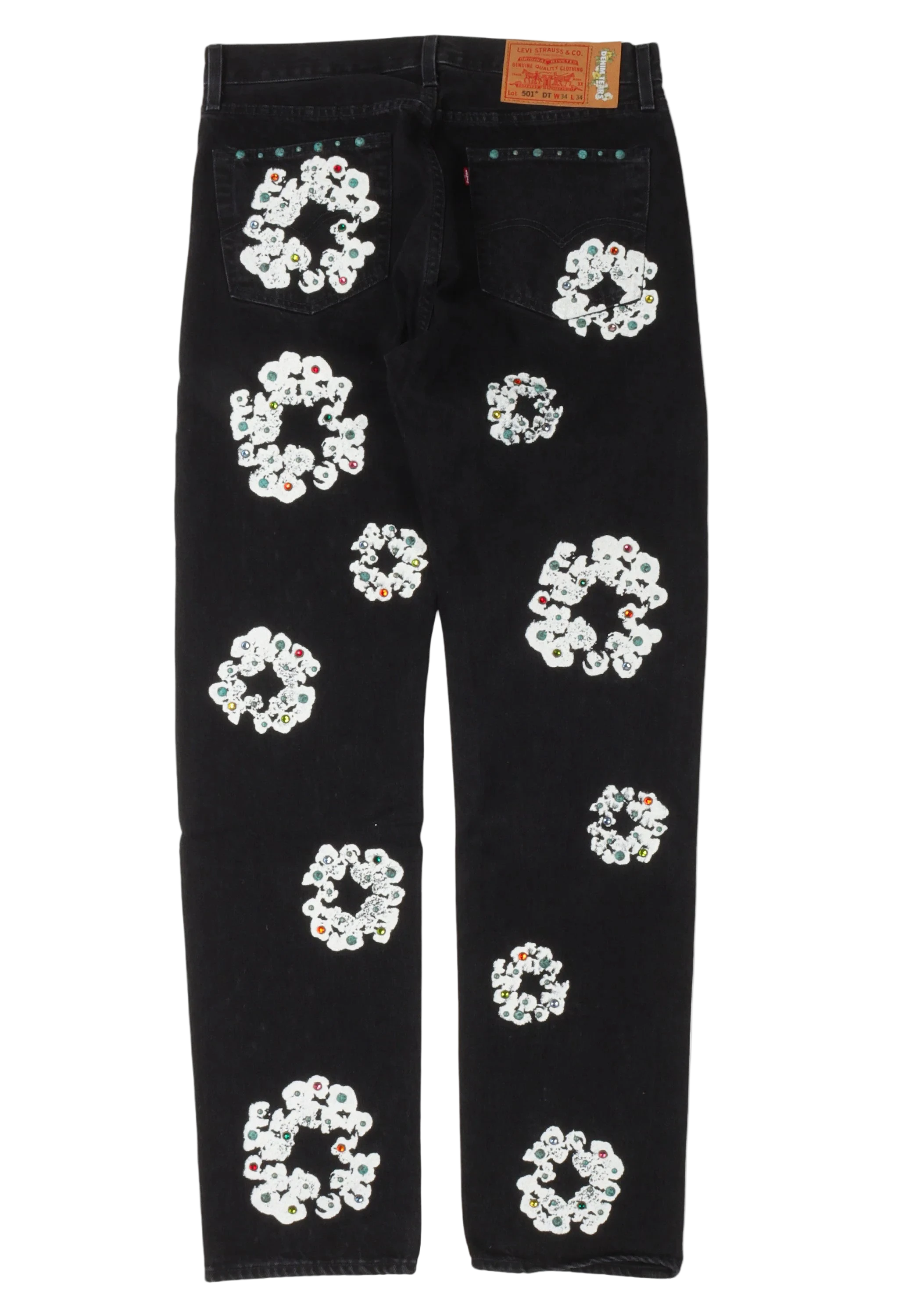 Denim Tears x Levis 501 Cotton Rhinestone Wreath Jeans (Preowned)