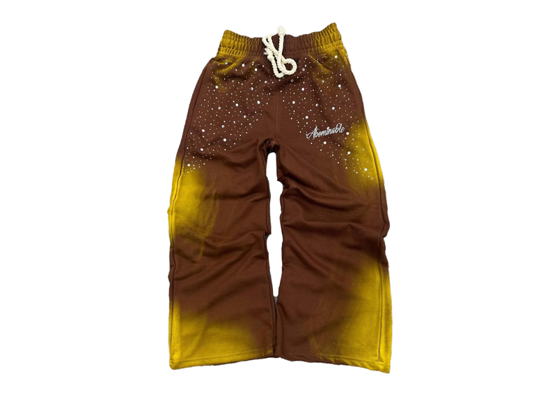 Abominable Rhinestone Brown Pants