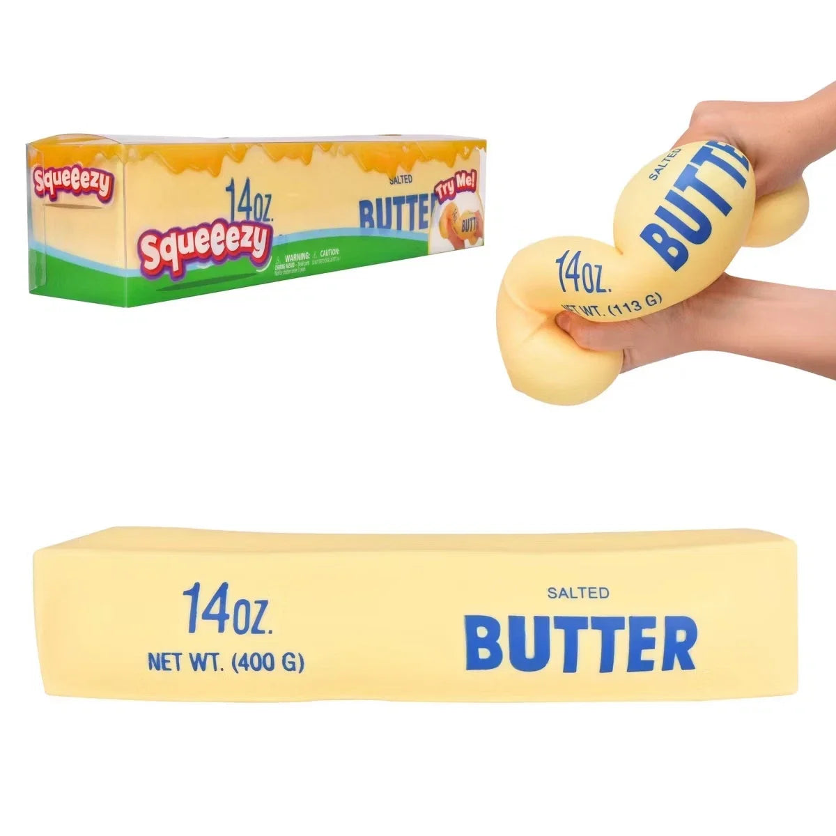 14oz Squeezy Butter Toy - Jumbo Squishy Stick of Butter