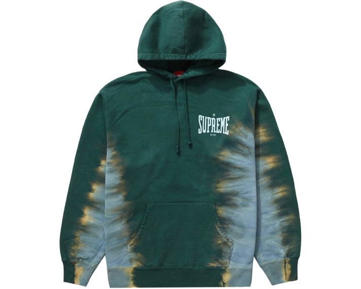 Supreme Bleached Hooded Sweatshirt Dark Green