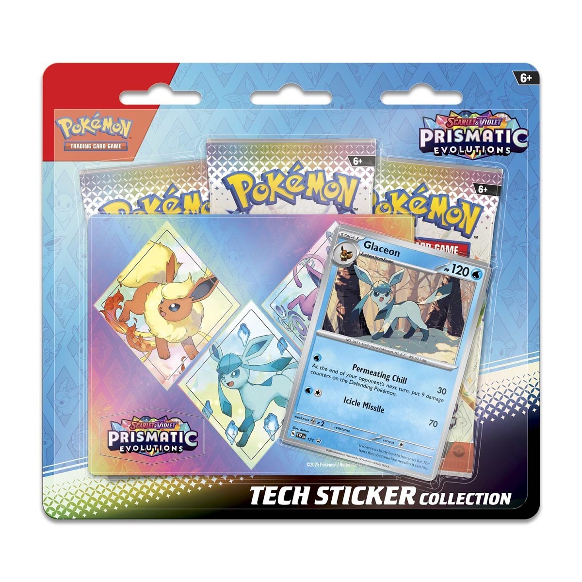 Pokemon TCG: Scarlet & Violet-Prismatic Evolutions Tech Sticker Collection (Glaceon)