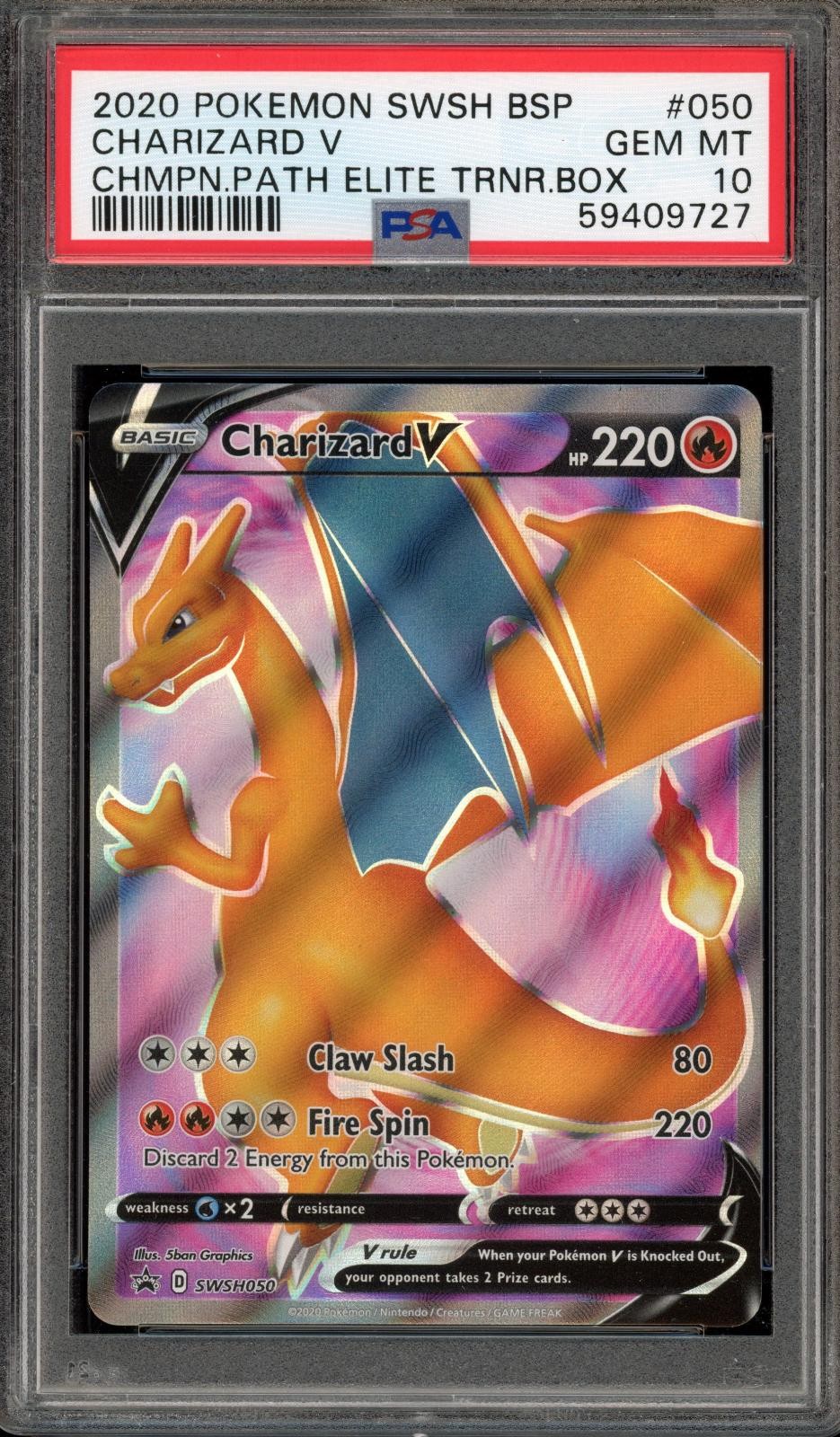 Charizard V - SWSH050 - (PSA GRADED 10) - SWSH: Sword & Shield Promo Cards (SWSD)