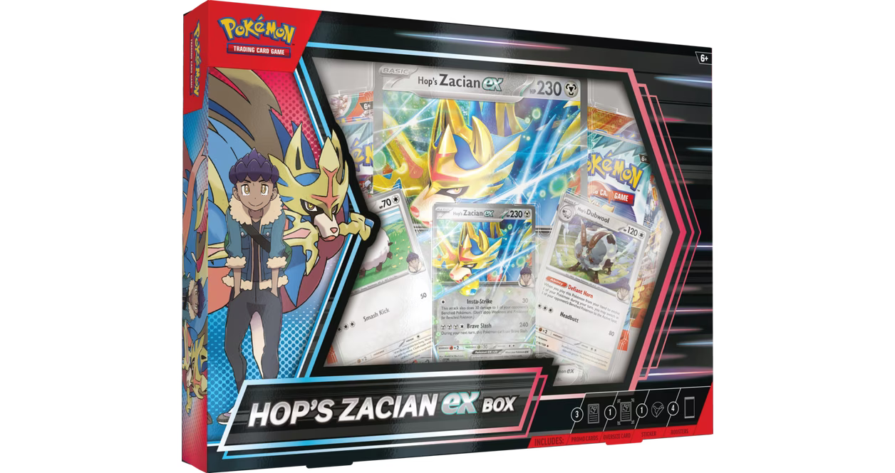 Pokemon TCG: Hops Zacian ex Box